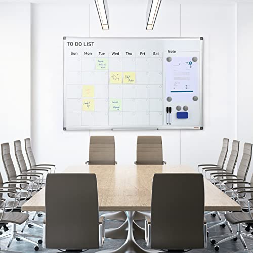 VEVOR Dry Erase Calendar for Wall 36 x 24 Inches Whiteboard Calendar Monthly Planner Magnetic Dry Erase Board 1 Magnetic Erase 2 Dry Erase Marker Movable Tray for Restaurant Office Home School - Image 3