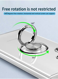 GROIC Crystal Samsung Galaxy S23 Ultra 6.8'' Case with Magnetic Stand[360° Rotatable Ring Kickstand][Non-Yellowing]Transparent TPU Slim Thin Shockproof Protection Phone Cover with Camera Protective Film  - Image 5