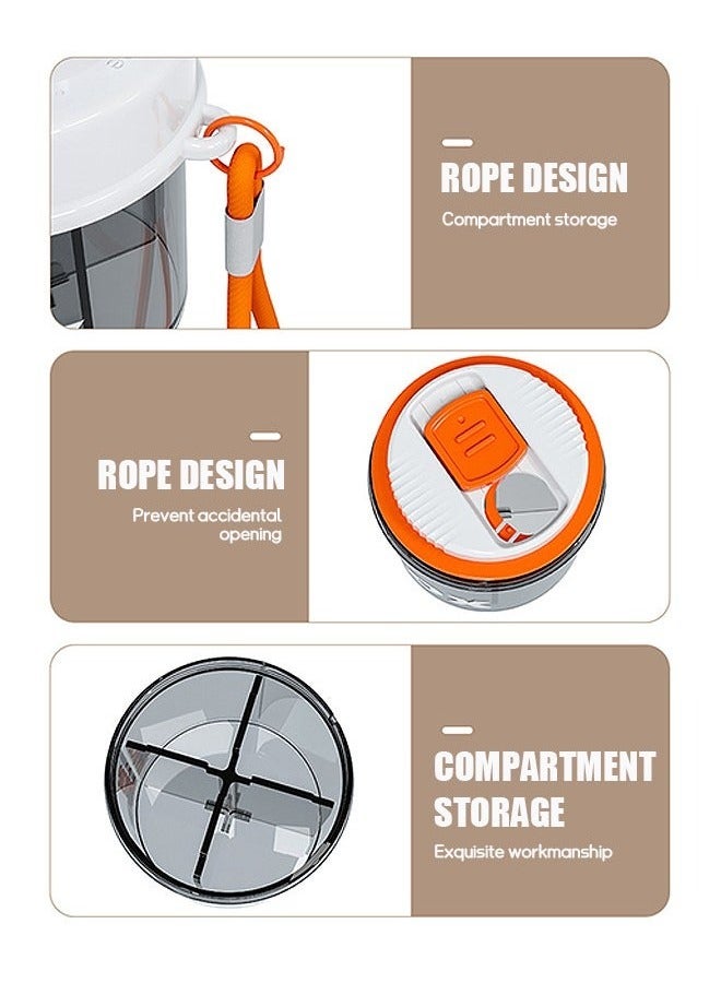 lebonaer Large Supplement Organizer Bottle, Holds Plenty of Vitamins in 1 Monthly Pill Dispenser with Anti-Mixing & Wide Openings Design, Easy to Retrieve Meds, White - Image 4