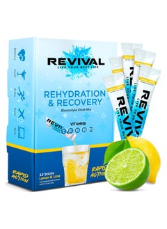 Revival Rehydration And Recovery Electrolyte Drink Mix With Vitamins Lemon Lime