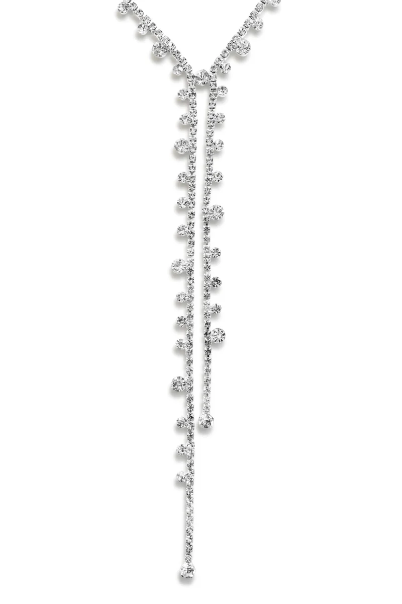 Hzmer Jewellery  Crystal Studded Sautoir Necklace for Women | Best Price UAE