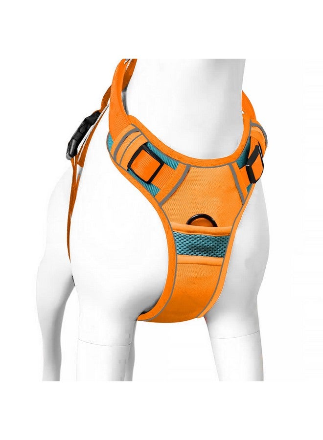 Buraq Pets Premium Dog Harness, Adjustable Dog Vest Harness, Heavy Duty Dog Belt, Perfect for Training, Walking, Running, Hiking, Comfortable & Secure Fit (S, Orange) - Image 1