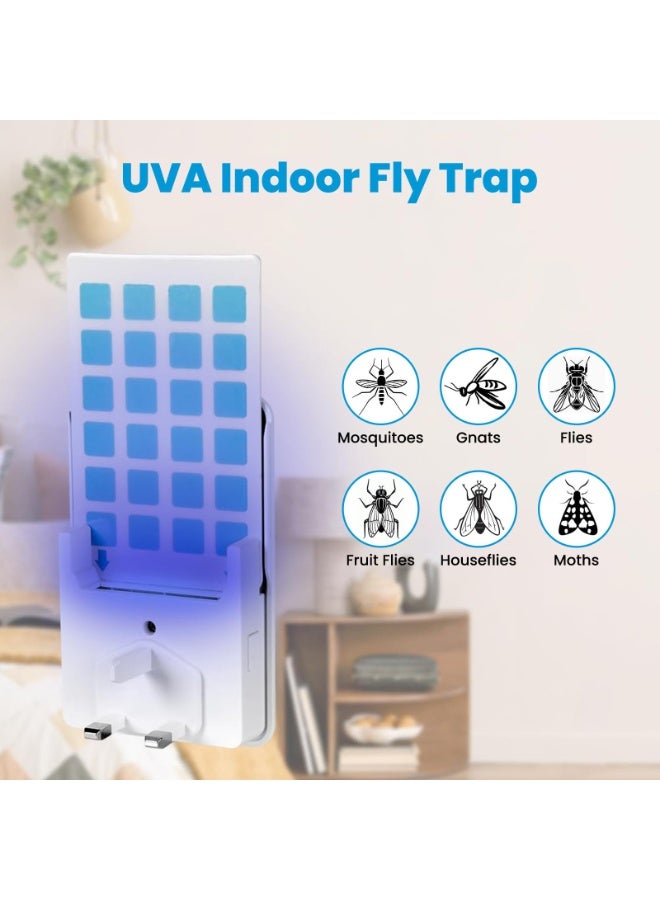 ياكيتر قاتل البعوض الإضافي ، مصيدة حشرات داخلية للذباب ، ذباب الفاكهة ، البعوض ، ماسك جاذب للأشعة فوق البنفسجية مع ضوء ليلي قابل للتعديل ، 2 جهاز + 10 قطع بطاقات (أبيض) - Image 4