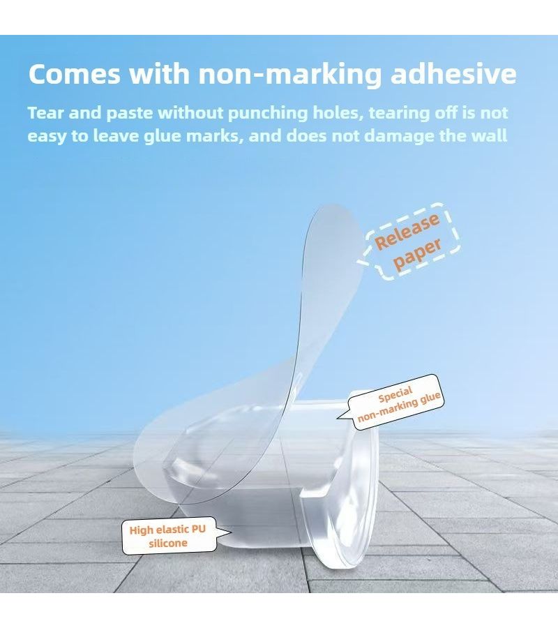 3 Pack Self Adhesive Silicone Door Stopper Set Clear Wall Protector Soft Round Door Handle Anti Collision Strip Buffer - Image 5