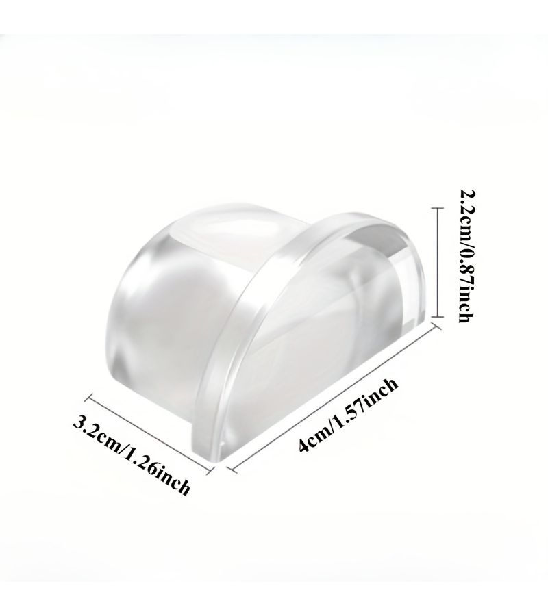 3 Pack Self Adhesive Silicone Door Stopper Set Clear Wall Protector Soft Round Door Handle Anti Collision Strip Buffer - Image 2