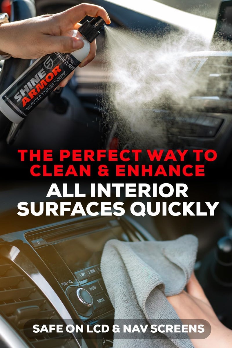 SHINE ARMOR Car Interior Cleaner for Vehicle Detailing, Cleans and Protects Your Dashboard, Seats, Upholstery, Leather, Plastic, Vinyl, and More - 8 Fl Oz - Image 3