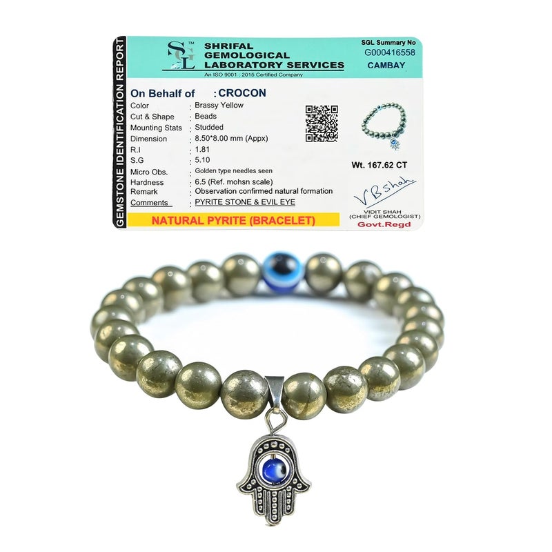 Crocon Bracelet for Women & Men – Certified Stone, Attracts Wealth, Love & Luck - Image 1