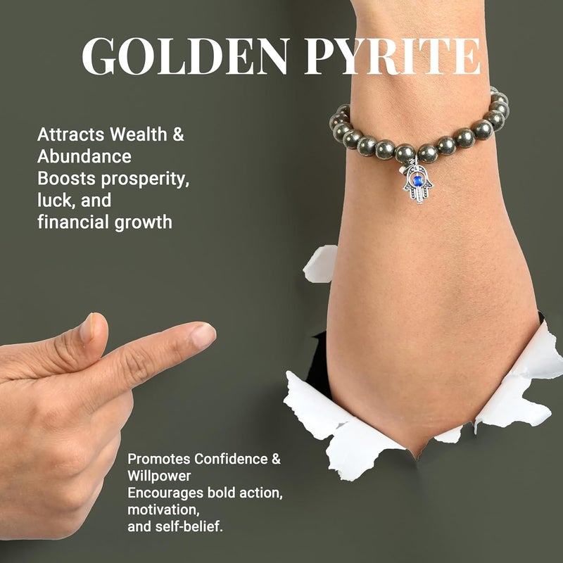 Crocon Bracelet for Women & Men – Certified Stone, Attracts Wealth, Love & Luck - Image 2