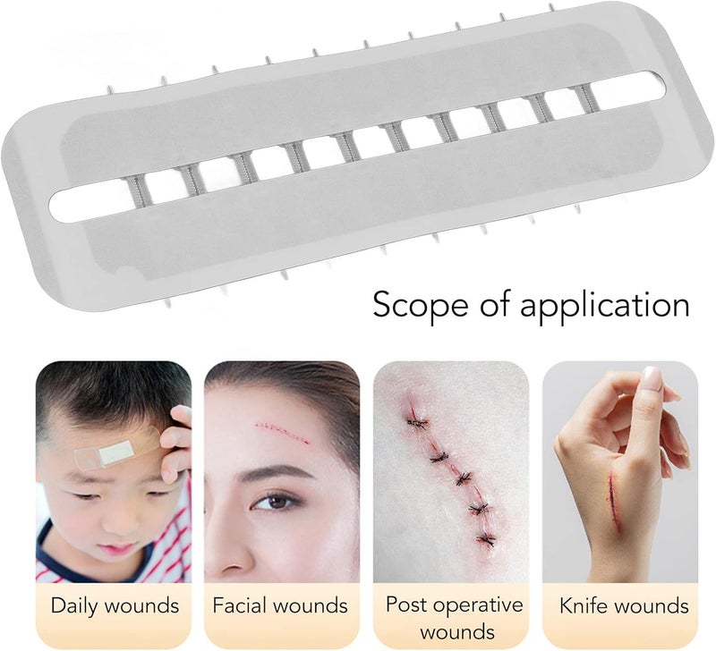 klarako Wound Closure Strips, Wound Closures,Reduce Scar Sutures Wounds, Cuttable Hygienic Zip Stitch Wound Growth,Emergency Wound for Skin Adhesives Bandages Zipper Band Aid - Image 4