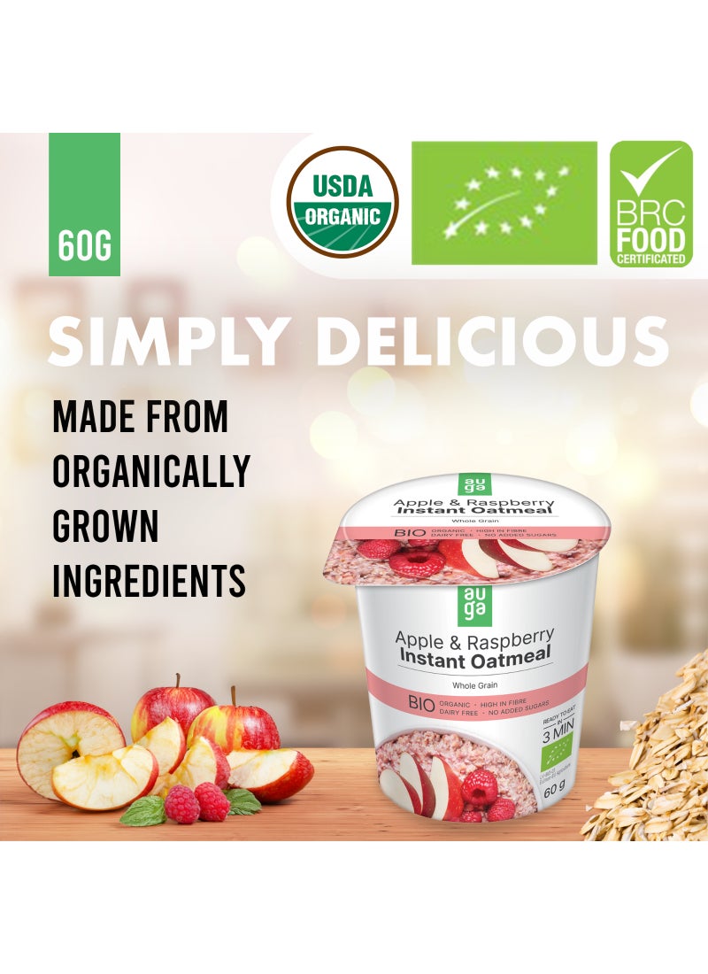 Auga Organic Apple And Raspberry Wholegrain Oatmeal Porridge - Image 4