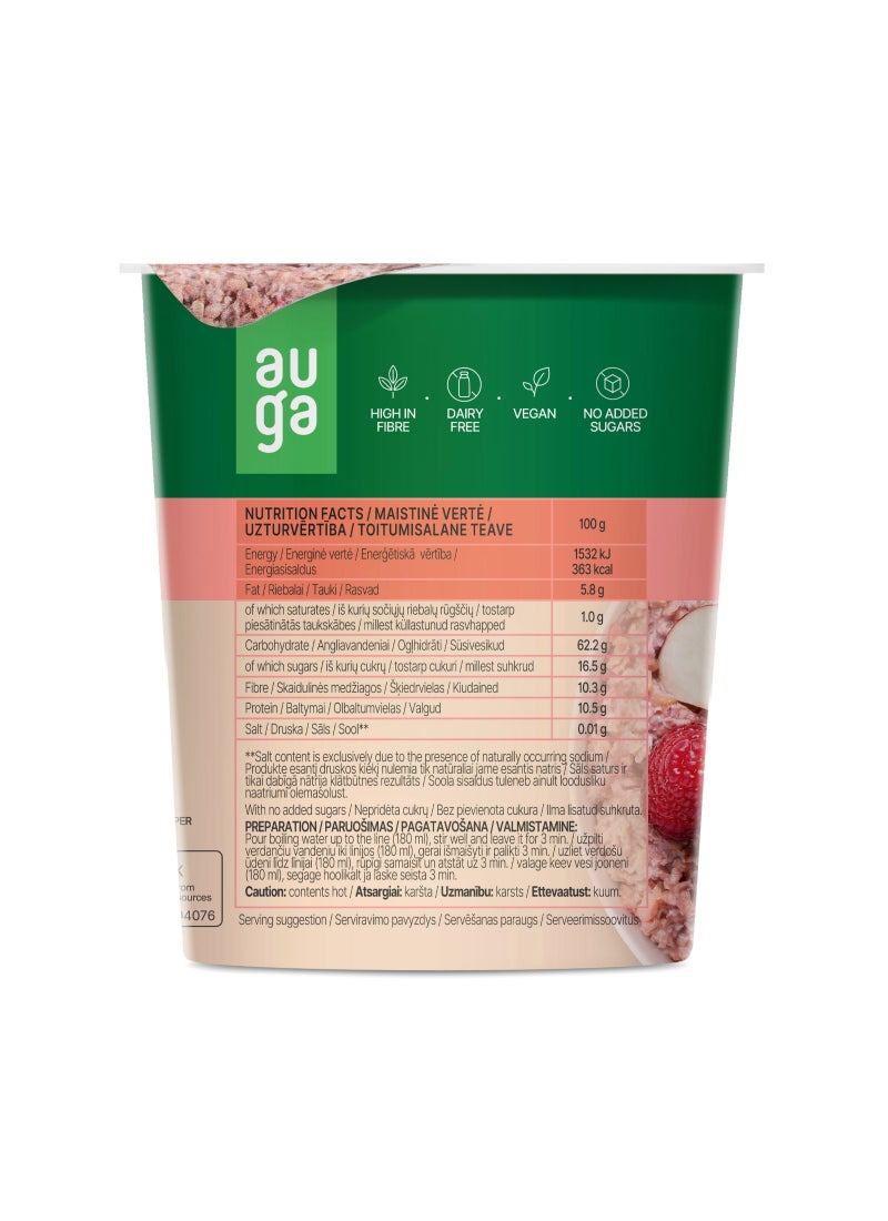 Auga Organic Apple And Raspberry Wholegrain Oatmeal Porridge - Image 2