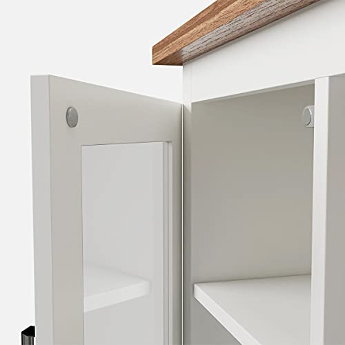 Keenkee 4 Set Magnetic Cabinet Door Catches Hardware Fittings with Neodymium Magnets for Furniture Door Stoppers, Closer, Latch, Nickel Color, Free Wood Screws - Image 2