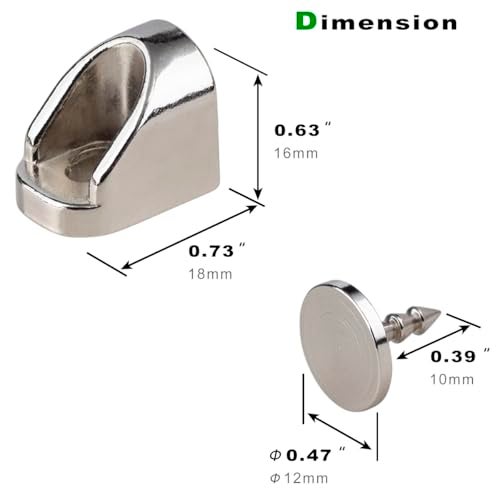 Keenkee 4 Set Magnetic Cabinet Door Catches Hardware Fittings with Neodymium Magnets for Furniture Door Stoppers, Closer, Latch, Nickel Color, Free Wood Screws - Image 4