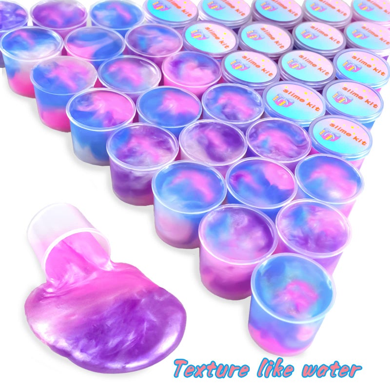 HOOLYUK 36 Packs Unicorn Slime Kit, Unicorn Party Favors for Kids, Pretty Stretchy & Non-Sticky Galaxy Slime Pack, Slime Party Favors for Girls & Boys Goodie Bag Stuffers - Image 3