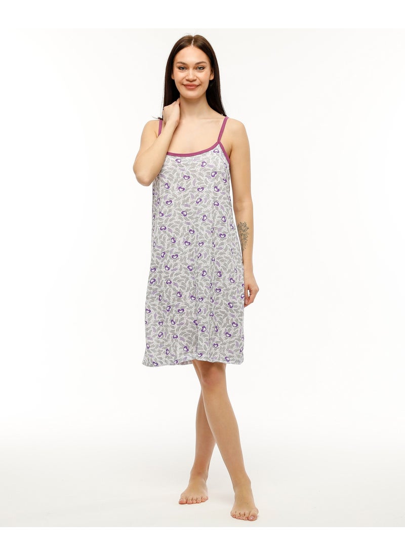Seva Cotton Combed Fabric Comfortable Fit Nightgown with Rope Strap  - Image 2