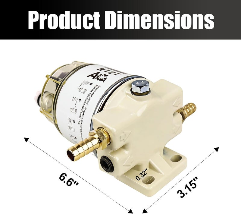 ACA R12T Marine Fuel Water Separator Kit for Outboard Motors - Image 3