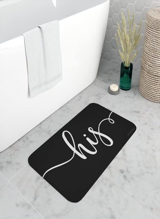 JACKGOLD His and Hers Bath Mat Set | Black and White Bath Rug Set of Two | Mr. and Mrs. Bathroom Mats | Funny Gift for a Couple 24x16 Inches - Image 5
