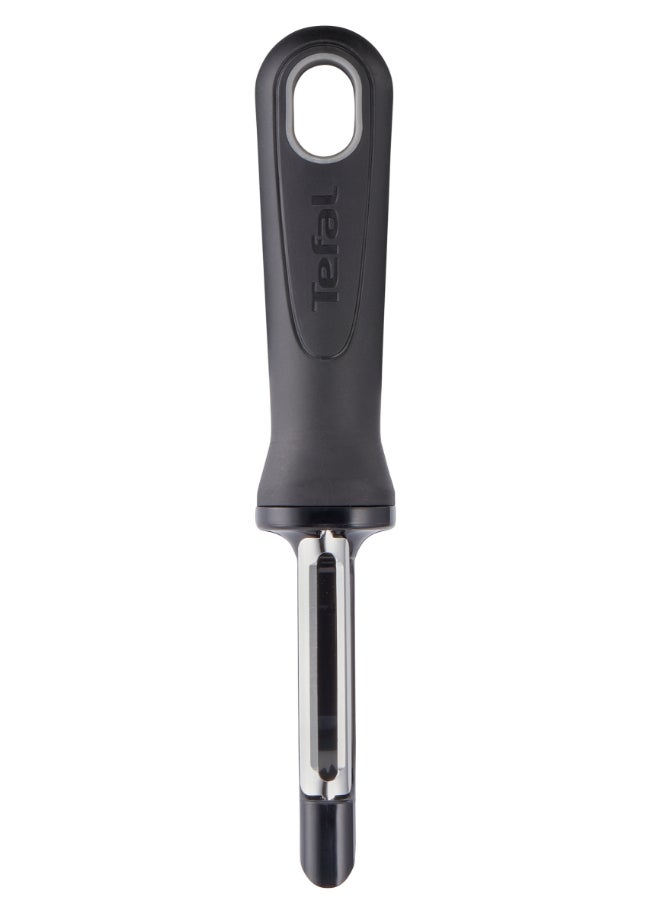 تيفال TEFAL Tools & Gadgets COMFORT VEGETABLES PEELER | أدوات ومستلزمات تيفال كومفورت قشارة خضروات | شفرات مزدوجة من الفولاذ المقاوم للصدأ مقاومة للغاية | آمنة للغسل في غسالة الصحون | مقبض مريح وغير قابل للانزلاق | K1298114 أسود 24x9x3سم - Image 2