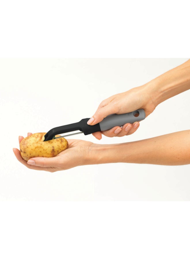 تيفال TEFAL Tools & Gadgets COMFORT VEGETABLES PEELER | أدوات ومستلزمات تيفال كومفورت قشارة خضروات | شفرات مزدوجة من الفولاذ المقاوم للصدأ مقاومة للغاية | آمنة للغسل في غسالة الصحون | مقبض مريح وغير قابل للانزلاق | K1298114 أسود 24x9x3سم - Image 5