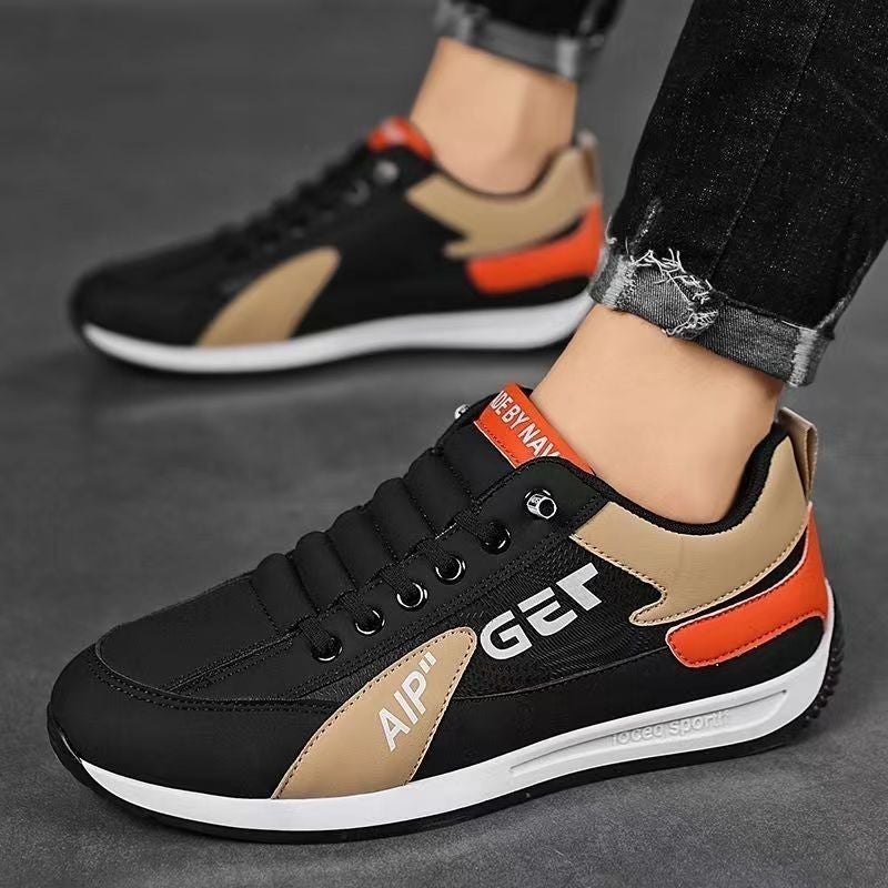 sneaker mens shoes 2025 spring and autumn new foreign trade mens shoes a generation of casual shoes running shoes Forrest Gump shoes 730 black - Image 1