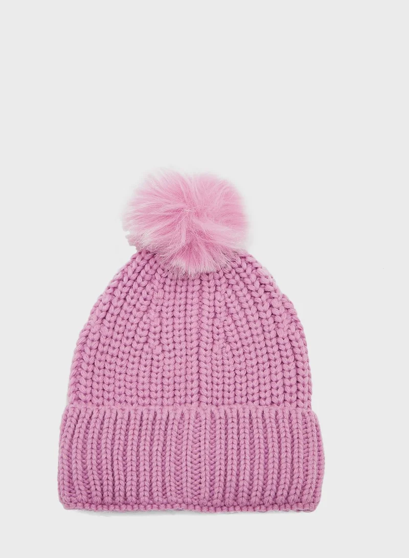 Marks & Spencer Knitted Faux Fur Pom Hat