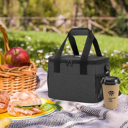 Trunab Reusable 6 Cups Drink Carrier for Delivery Insulated Drink Caddy with Handle and Shoulder Strap, Adjustable Dividers, Beverages Carrier Tote Bag, for Daily Life Takeout, Outdoors, Travel - Image 5