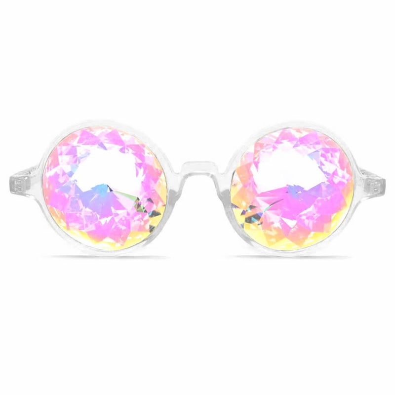 GloFX Kaleidoscope Glasses  Plastic Frame Diffraction Glasses with Glass Crystal Lens  3D Prism Rainbow Effect  Great EDM Concert and Rave Accessory - Image 2