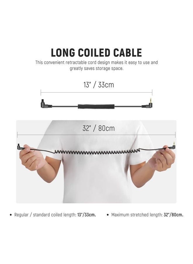 Neewer - NEEWER 2.5mm to C3 Remote Shutter Release Cable with 3 Pins, Compatible with Canon R5, 7D Mark II, 6D Mark II, 5D Mark IV/III/II, 7D, 6D, 5D, 5DS, 5DR, 1D Mark IV/III/II Cameras - Image 1