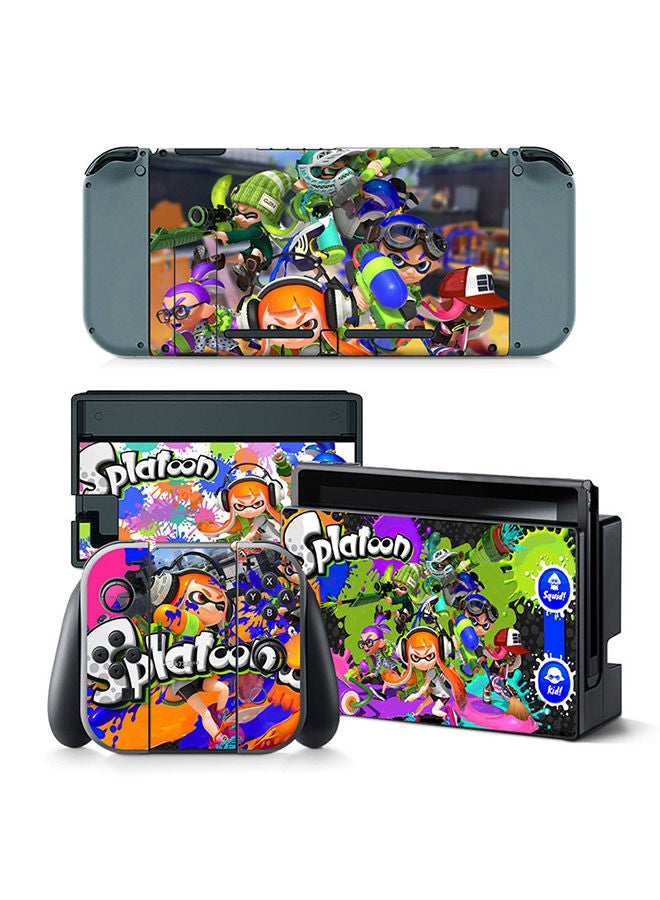NIBEMINENT Console and Controller Decal Sticker Set For Nintendo Switch Splatoon