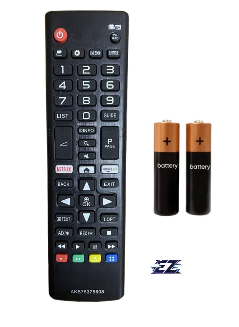 ELTRAZONE - AKB75375608 Remote Control Compatible with LG 4K UHD TV Models – Fits 32LK6100, 50UK6500, 55UK6100, 49UK6200, 55UK6200, 43UK6300, 43UK6400, 43UK6470, 49LK5900 – Easy Setup, Full Functionality - Image 1
