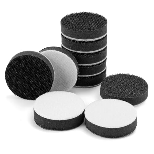 POLIWELL 10 Pack 2 Inch 50mm Foam Interface Pad Hook and Loop Soft Foam Buffing Pad Soft Density Buffer Backing Pad for 2 Sanding Discs Drill Mini RO Sander for Detail Sanding - Image 1