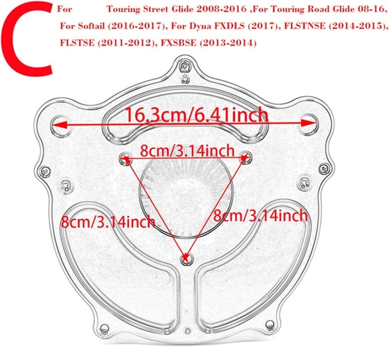 QASULER Motorcycle Air Filter for Harley Models - Image 2