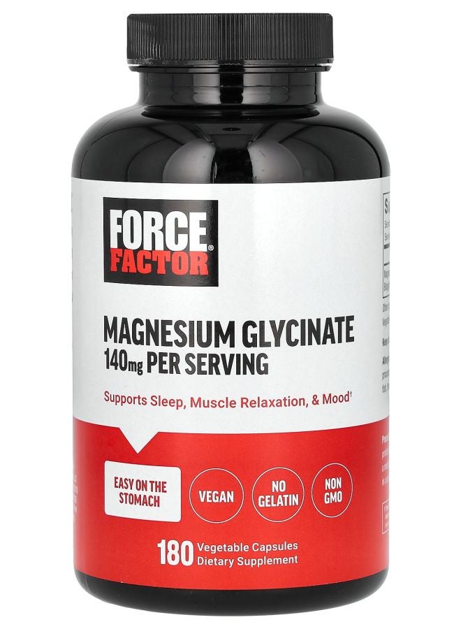 Force Factor Magnesium Glycinate 140 mg 180 Vegetable Capsules