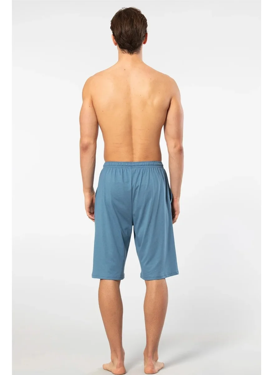 cacharel 2172 Men's Modal Single Bermuda Pajama Bottoms-Indigo