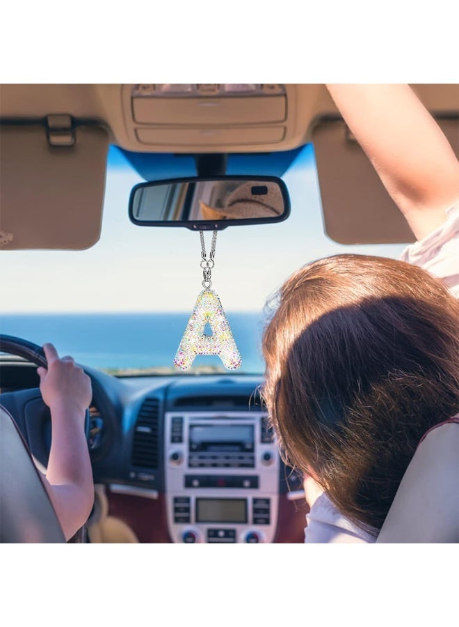 Car Mirror Pendant, Bling Rhinestones Car Hanging Ornament, Rear View Mirror Decoration for Car - Image 3