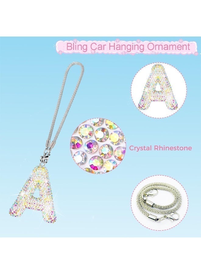 Car Mirror Pendant, Bling Rhinestones Car Hanging Ornament, Rear View Mirror Decoration for Car - Image 4