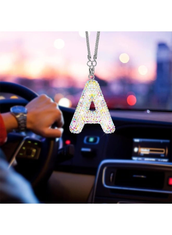Car Mirror Pendant, Bling Rhinestones Car Hanging Ornament, Rear View Mirror Decoration for Car - Image 1