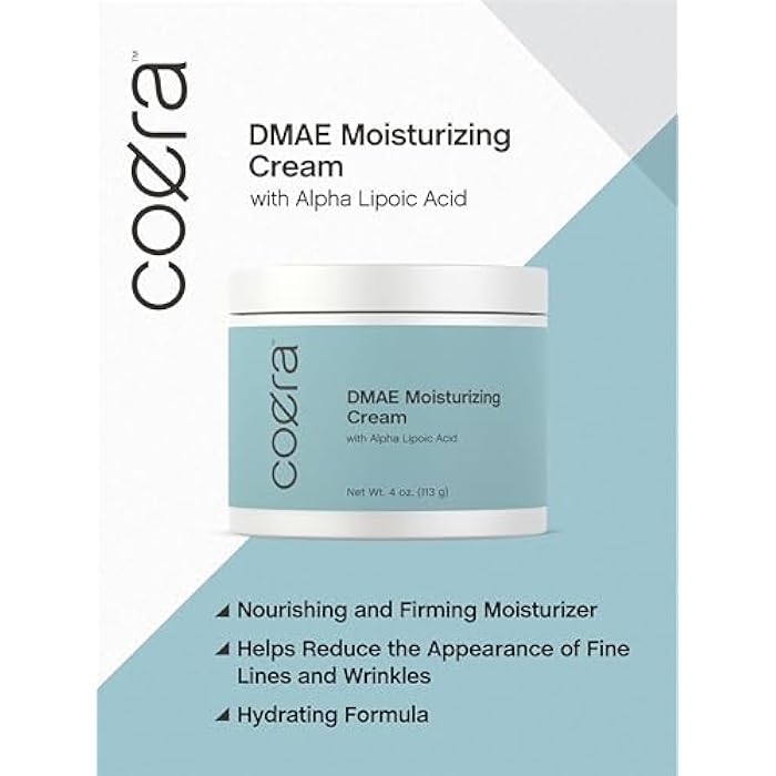 Coera DMAE Moisturizing Cream | 4 oz | with Alpha Lipoic Acid | Hydrating & Firming for Skin & Face | Free of Parabens, SLS and Fragrances - Image 4