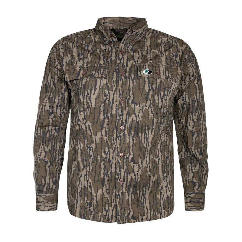 Mossy Oak Mens Long Sleeve Camo Hunting Shirts Cotton Mill - Image 2