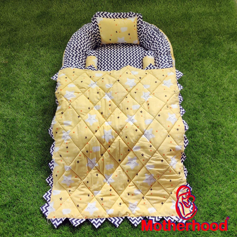 MOTHERHOOD MOTHERHOOD Baby Nest Bed with 3 pc Baby Pillow and 1 Large Baby Blanket Luxury UltraSoft Comfortable Baby Mattress Bed Sleeper Bedding Set coSleeper for Newborn to Toddlers Z Yellow - Image 4