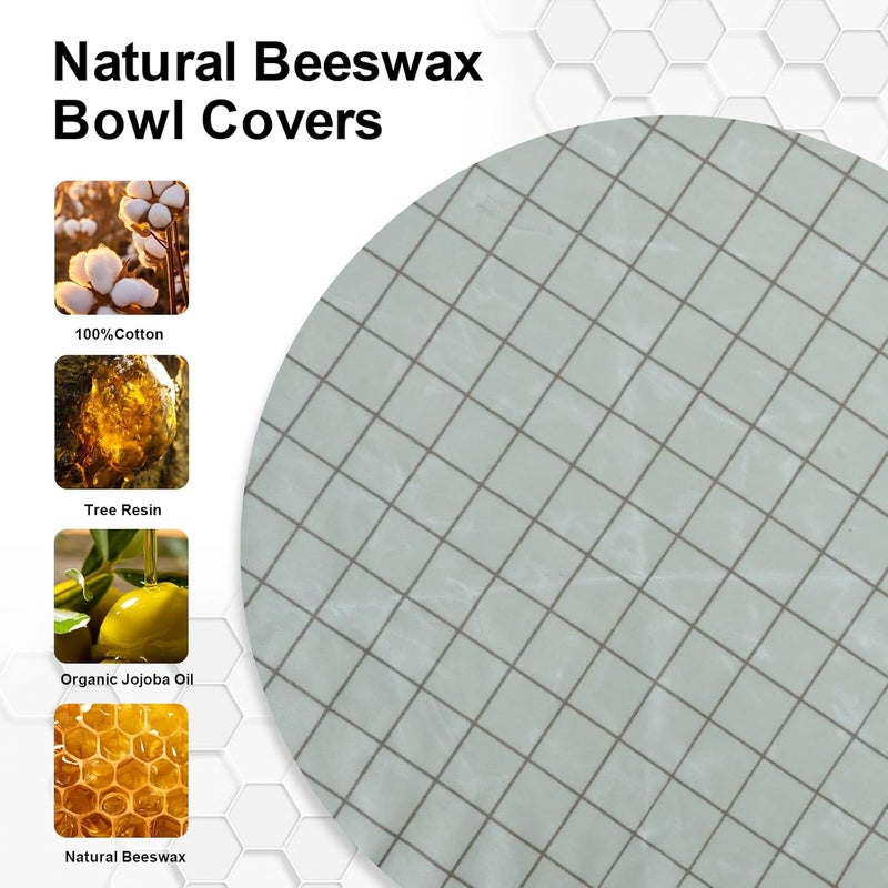 BERBAM Reusable Bowl Covers for Bread Proofing（2 Large）- Cotton Beeswax Bowl Covers Reusable with Elastic Rim, Sourdough Bowl Cover for Food Storage and Food Preservation (10INCH)(tartan) - Image 4