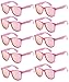 Fsmiling Pink Sunglasses Bulk Adult Party Sunglasses 80s Shades Pack for Men Women UV400 Protection10Pack - Image 3