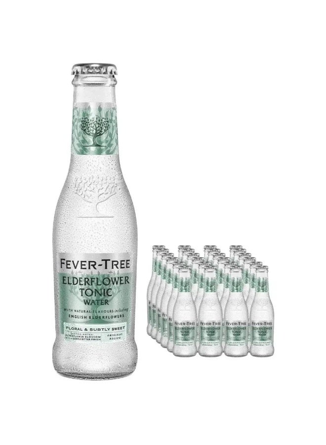 FEVER TREE Fever‑Tree Elderflower Tonic Water – 24 × 200ml Glass Bottles | Premium Mixer & Floral Refreshment - Image 2