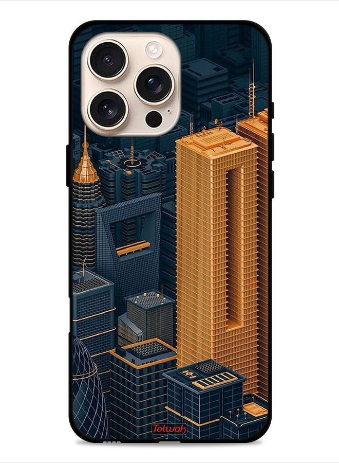 Tolwak Apple iPhone 16 Pro Protective Case Cover Buildings Art - Image 1