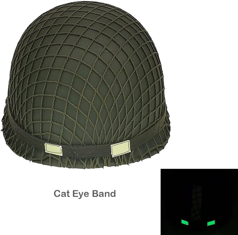 WXKHV WW2 US Army M1 Steel Military Helmet Replica with Net Cover and Chin Strap - Image 5