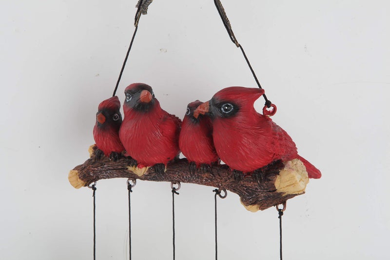 Gardenvy Cardinal Bird Wind Chime, Red Bird Bell Wind Chimes Outdoor Decorations, Garden Backyard Church Hanging Decor, Red - Image 2