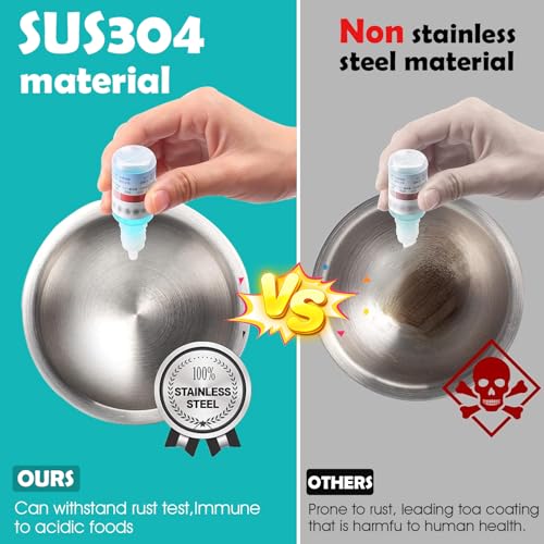 Chemlliy Stainless Steel Mortar and Pestle, 5 Inch Polished Food Crusher with Lid, Heavy Duty Pill Crusher, Non-Slip Base Spice Grinder, Herb Crusher Enhanced Performance - Image 3