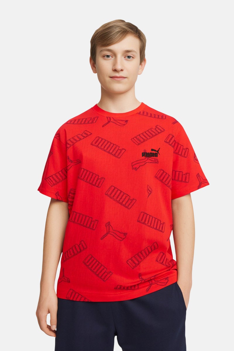 PUMA تي شيرت رياضي للأطفال الأولاد بأكمام قصيرة، في الهواء الطلق، متعدد الألوان - Image 1