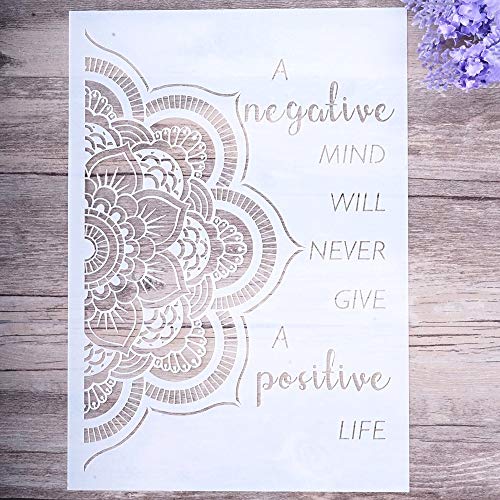 SLGIFT DIY Decorative Mandala Stencil Template for Painting On Walls Furniture Crafts (A2 Size) - Image 1