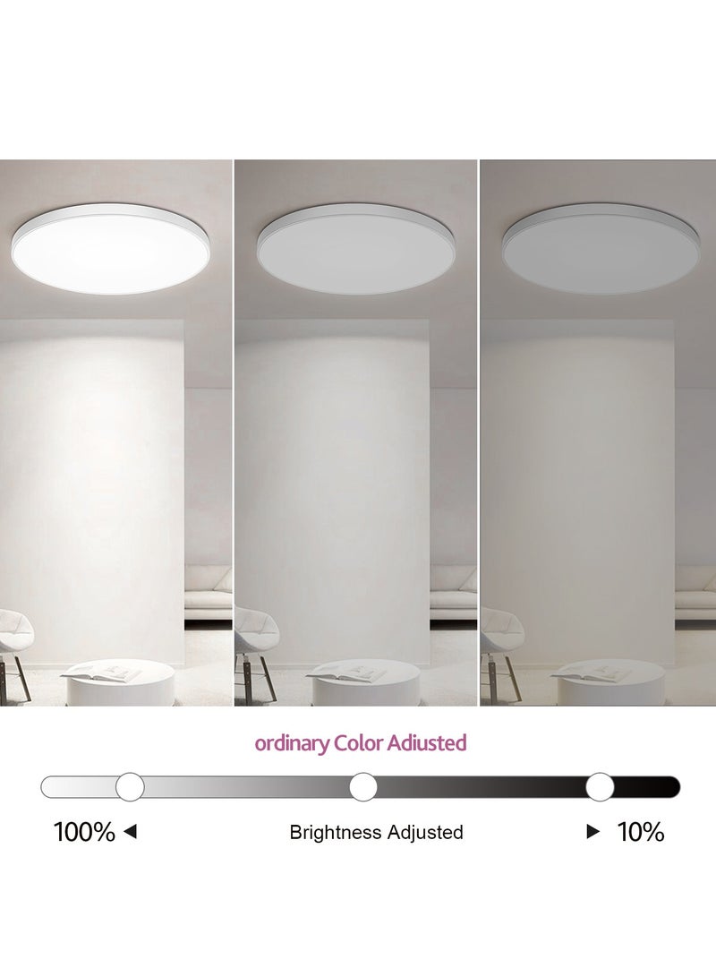 12Inch 30W Smart WIFI Bluetooth Control Ceiling Light Round RGB LED Remote Color Changing Dimmable Ceiling Lamp Voice Control Compatible With Alexa Google Home For Bedroom Audiovisual Room Flush Mount Ceiling Light  - Image 4